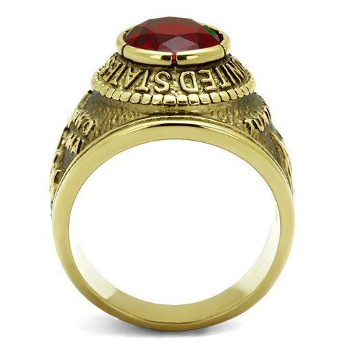 TK414703G - IP Gold(Ion Plating) Stainless Steel Ring with Synthetic Synthetic Glass in Siam - Alamode - Flyclothing LLC