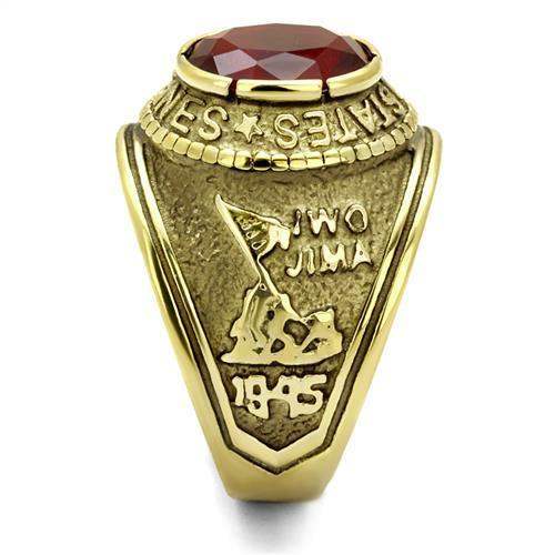 TK414703G - IP Gold(Ion Plating) Stainless Steel Ring with Synthetic Synthetic Glass in Siam - Alamode - Flyclothing LLC
