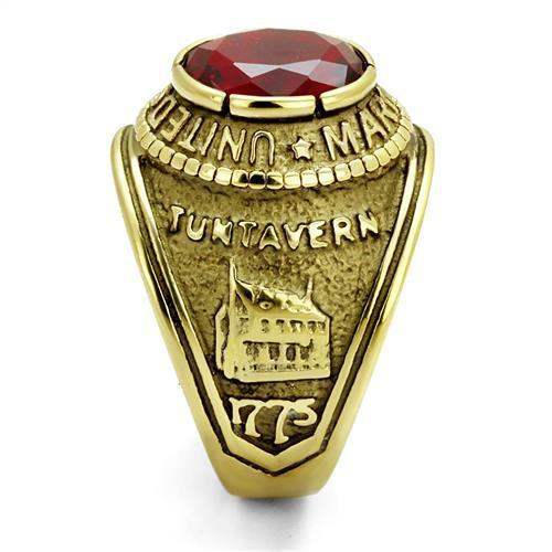 TK414703G - IP Gold(Ion Plating) Stainless Steel Ring with Synthetic Synthetic Glass in Siam - Alamode - Flyclothing LLC