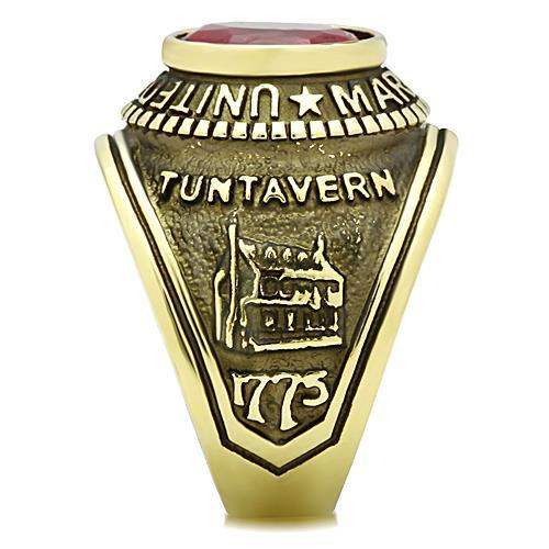 TK414703G - IP Gold(Ion Plating) Stainless Steel Ring with Synthetic Synthetic Glass in Siam - Alamode - Flyclothing LLC