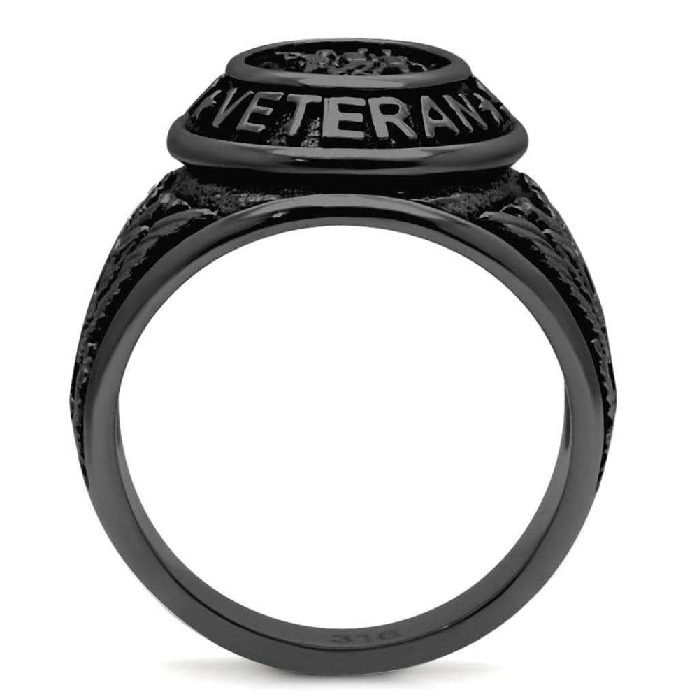 TK414704J - IP Black(Ion Plating) Stainless Steel Ring with Epoxy in Jet - Alamode - Flyclothing LLC