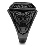 TK414704J - IP Black(Ion Plating) Stainless Steel Ring with Epoxy in Jet - Alamode - Flyclothing LLC