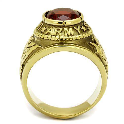 TK414706G - IP Gold(Ion Plating) Stainless Steel Ring with Synthetic Synthetic Glass in Siam - Alamode - Flyclothing LLC