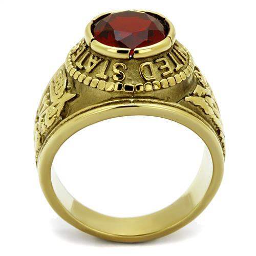 TK414706G - IP Gold(Ion Plating) Stainless Steel Ring with Synthetic Synthetic Glass in Siam - Alamode - Flyclothing LLC