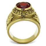 TK414706G - IP Gold(Ion Plating) Stainless Steel Ring with Synthetic Synthetic Glass in Siam - Alamode - Flyclothing LLC