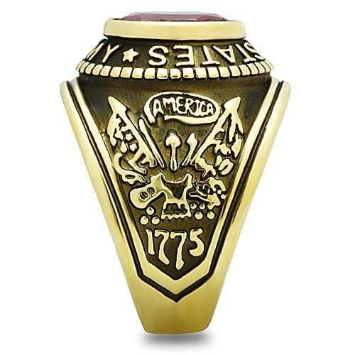 TK414706G - IP Gold(Ion Plating) Stainless Steel Ring with Synthetic Synthetic Glass in Siam - Alamode - Flyclothing LLC
