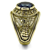 TK414707G - IP Gold(Ion Plating) Stainless Steel Ring with Synthetic Synthetic Glass in Montana - Alamode - Flyclothing LLC