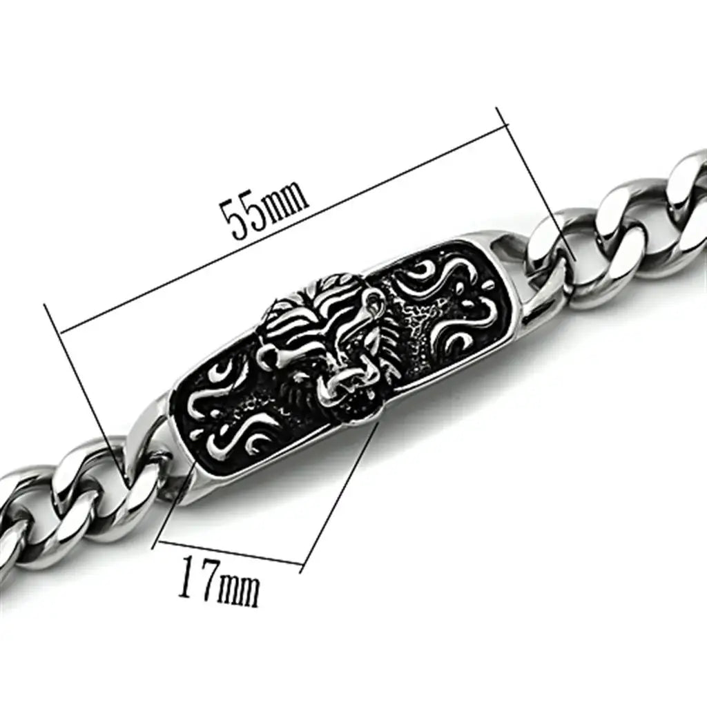 TK436 - High polished (no plating) Stainless Steel Bracelet with No Stone - Alamode - Flyclothing LLC