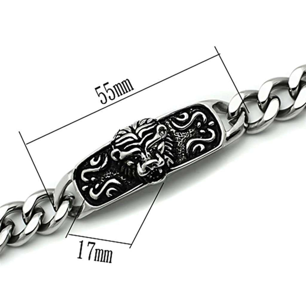 TK436 - High polished (no plating) Stainless Steel Bracelet with No Stone - Alamode - Flyclothing LLC
