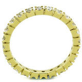TK45202G - IP Gold(Ion Plating) Stainless Steel Ring with AAA Grade CZ  in Clear - Alamode