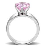 High polished (no plating) Stainless Steel Ring with AAA Grade CZ in Rose - Alamode - Flyclothing LLC