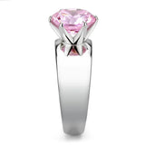 High polished (no plating) Stainless Steel Ring with AAA Grade CZ in Rose - Alamode - Flyclothing LLC