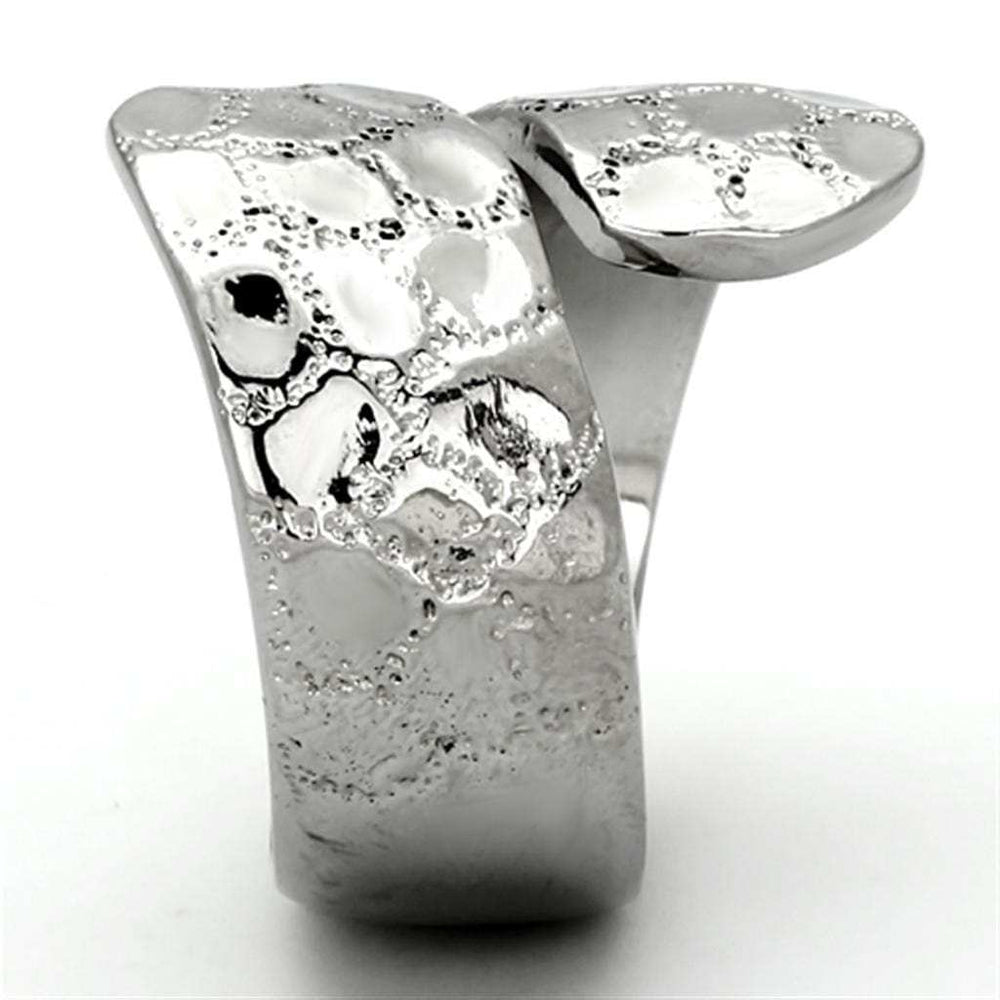 TK936 - High polished (no plating) Stainless Steel Ring with No Stone - Alamode - Flyclothing LLC