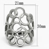 TK939 - High polished (no plating) Stainless Steel Ring with No Stone - Alamode - Flyclothing LLC