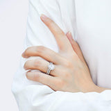 The Elizabeth - Silver Wedding Ring Set - VG Rings - Flyclothing LLC