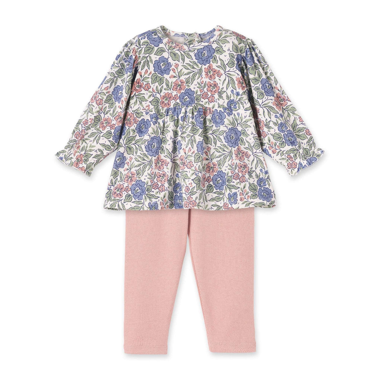 Vintage Floral Baby Girl Outfit - Bamboo & Cotton - Tesa Babe - Flyclothing LLC