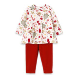 Girls' Christmas Tunic Set – Bamboo Holiday Outfit Set - Tesa Babe - Flyclothing LLC