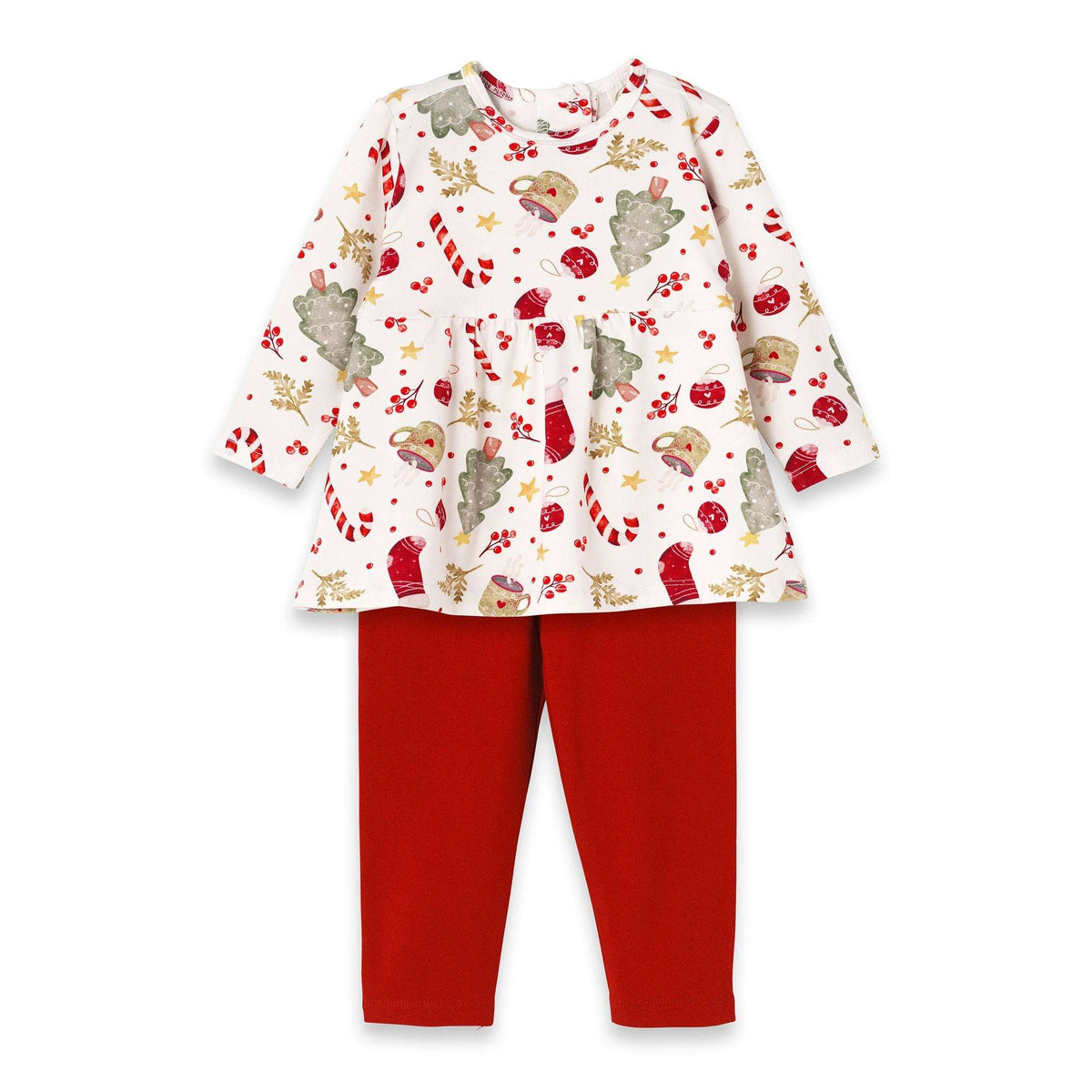 Girls' Christmas Tunic Set – Bamboo Holiday Outfit Set - Tesa Babe - Flyclothing LLC