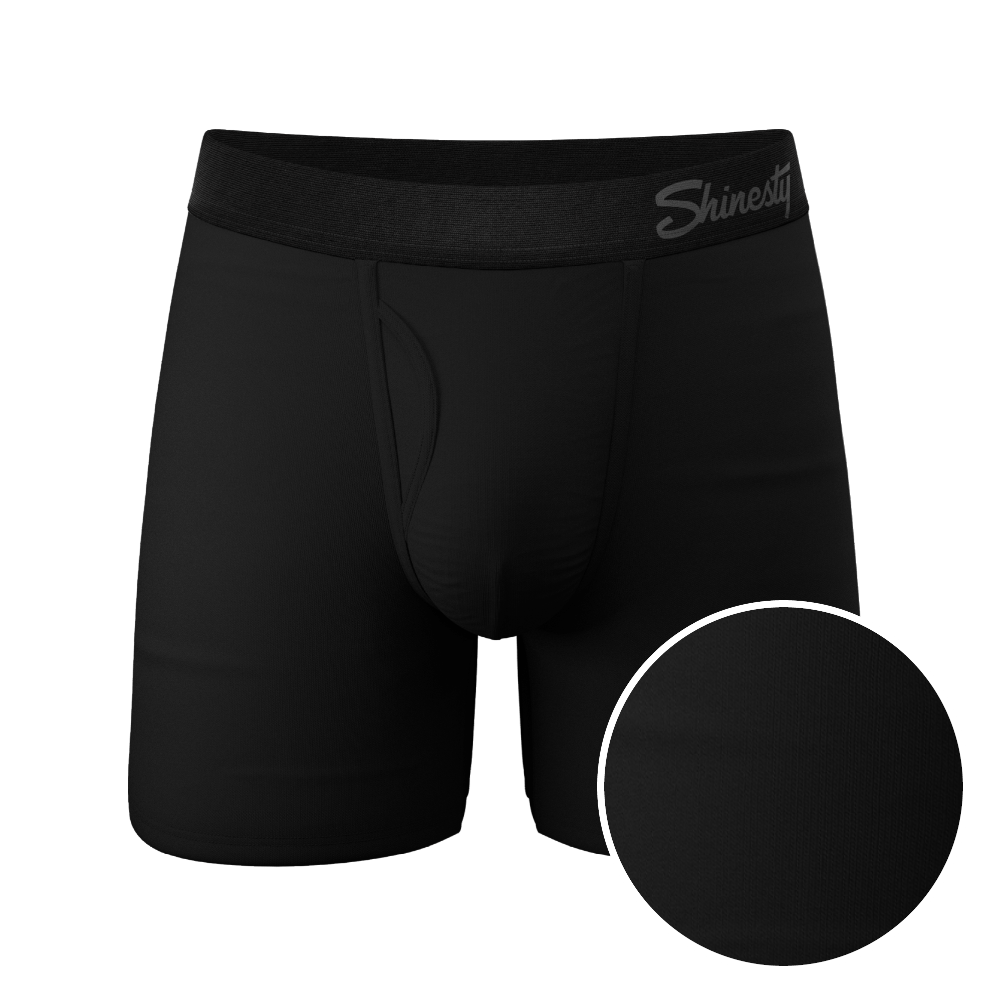 The Threat Level Midnight | Black Ball Hammock® Pouch Underwear With Fly - Shinesty
