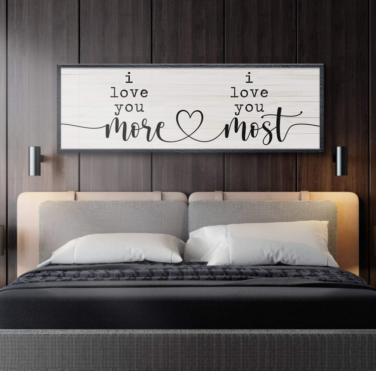 I Love You More I Love You Most Sign - Tailored Canvases - Flyclothing LLC