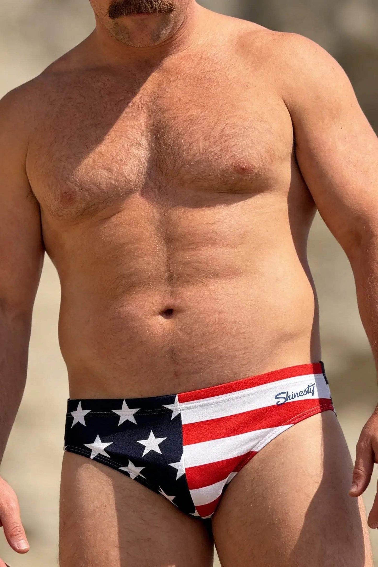 The Unsurpassed Ass | American Flag Ball Hammock® Pouch Swim Briefs - Shinesty - Flyclothing LLC
