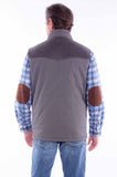 Scully Leather Charcoal Canvas Vest W/Quilted Plaid Lining - Scully Leather