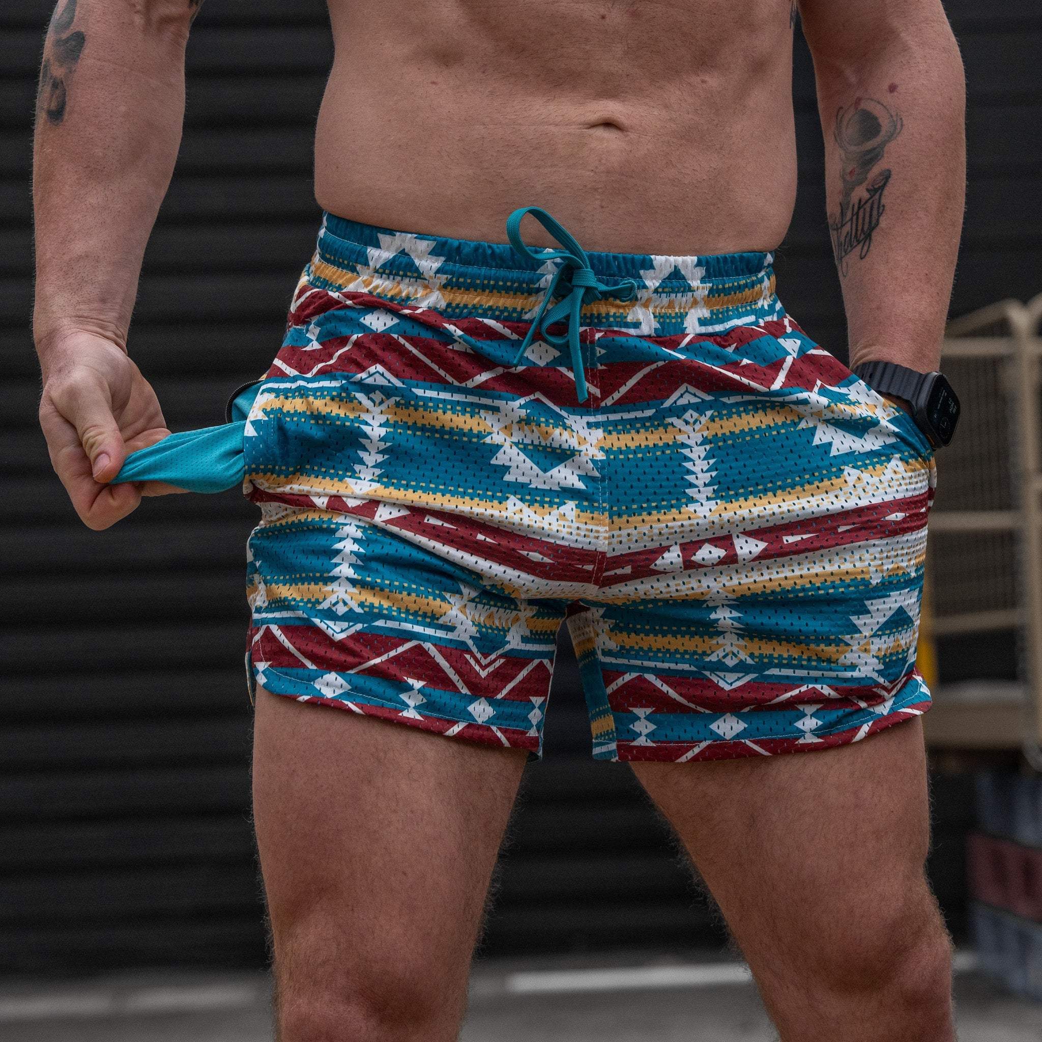 Men’s Double-Layer Mesh Training Shorts — 5" Inseam - DIRTY COWBOY USA - Flyclothing LLC
