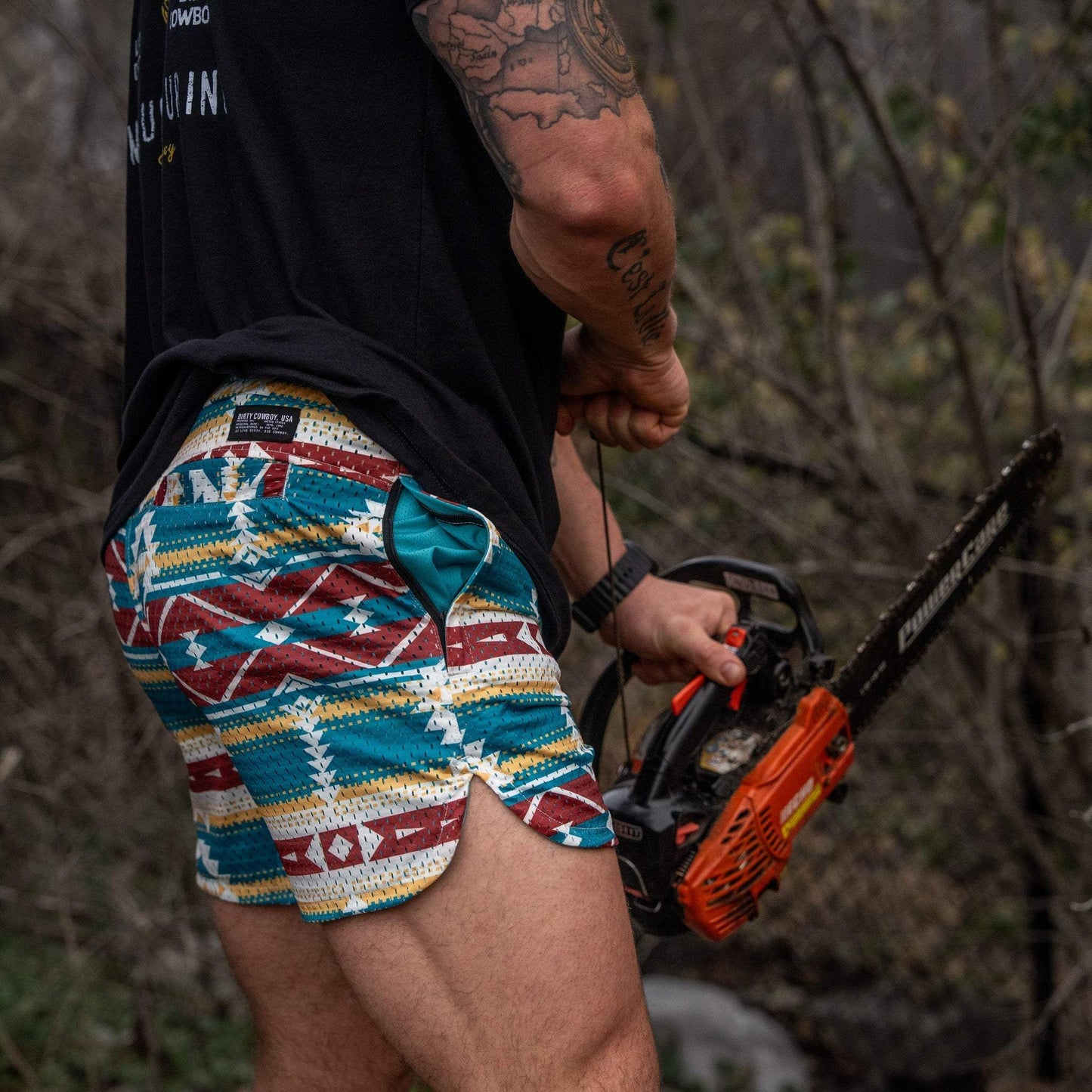 Men’s Double-Layer Mesh Training Shorts — 5" Inseam - DIRTY COWBOY USA - Flyclothing LLC
