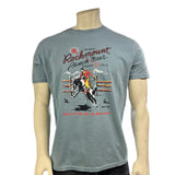 Men's Rockmount Bronc 100% Cotton Ice Blue Western T-Shirt - Rockmount Clothing - Flyclothing LLC