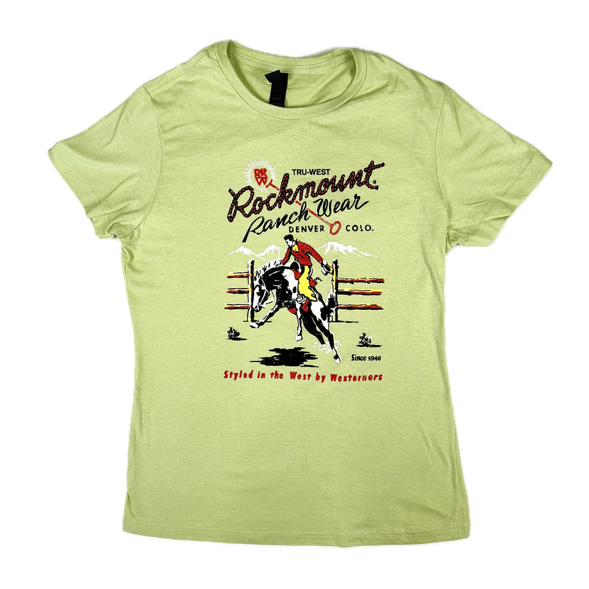 Rockmount Women's Green Bronc Western T-Shirt - Rockmount Clothing - Flyclothing LLC