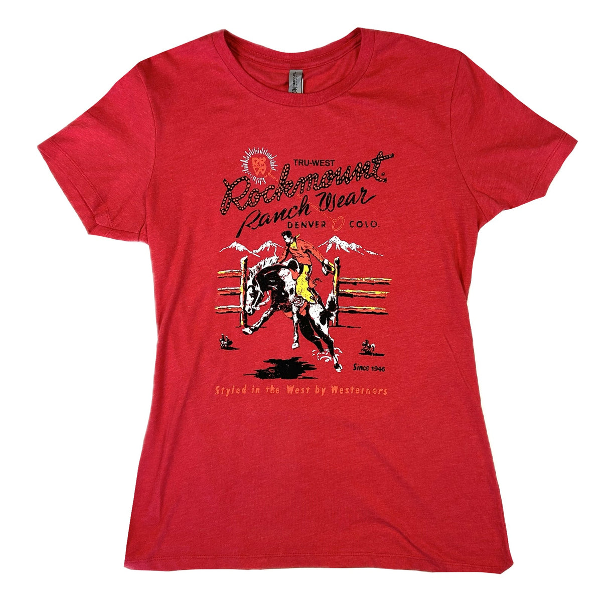 Rockmount Women's Red Bronc Western T-Shirt - front view