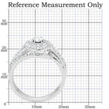 TS001 - Rhodium 925 Sterling Silver Ring with AAA Grade CZ in Clear - Alamode - Flyclothing LLC