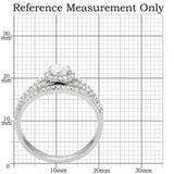 TS004 - Rhodium 925 Sterling Silver Ring with AAA Grade CZ in Clear - Alamode - Flyclothing LLC
