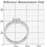 TS005 - Rhodium 925 Sterling Silver Ring with AAA Grade CZ in Clear - Alamode - Flyclothing LLC