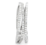 TS006 - Rhodium 925 Sterling Silver Ring with AAA Grade CZ in Clear - Alamode - Flyclothing LLC
