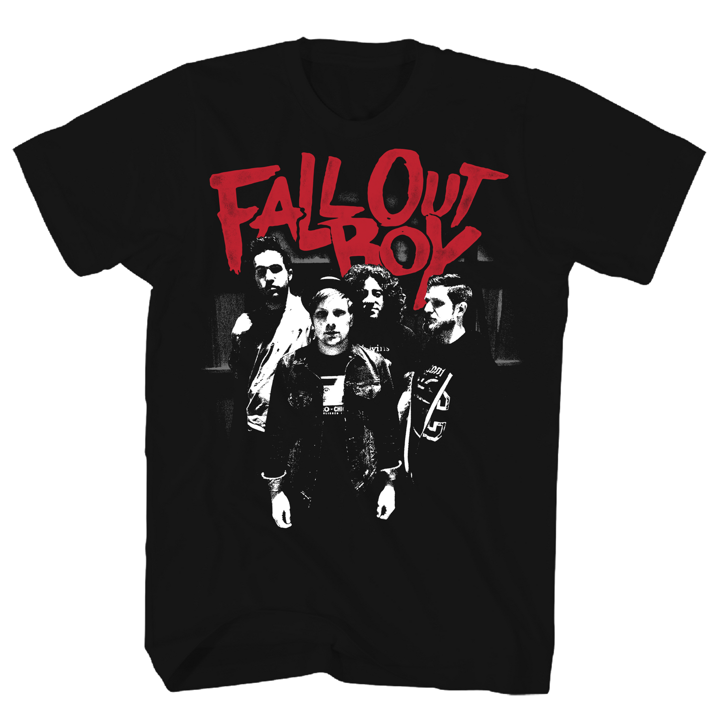 FALL OUT BOY PUNK SCRATCH BLACK T-SHIRT
