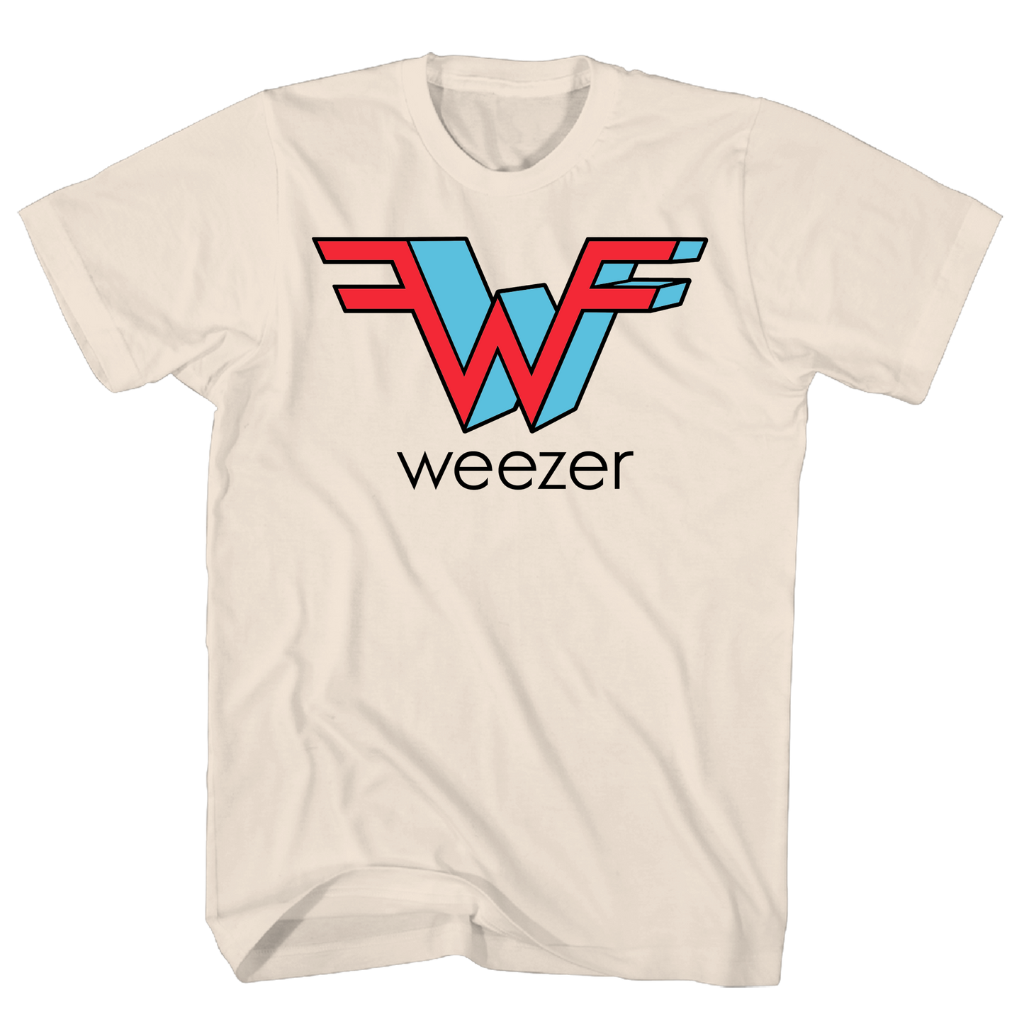 WEEZER LOGO NATURAL T-SHIRT