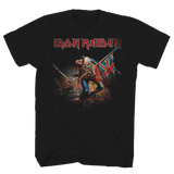 IRON MAIDEN TROOPER DISTRESSED PRINT BLACK T-SHIRT