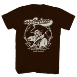 WAYLON JENNINGS WHAT GOES AROUND CHOCOLATE T-SHIRT