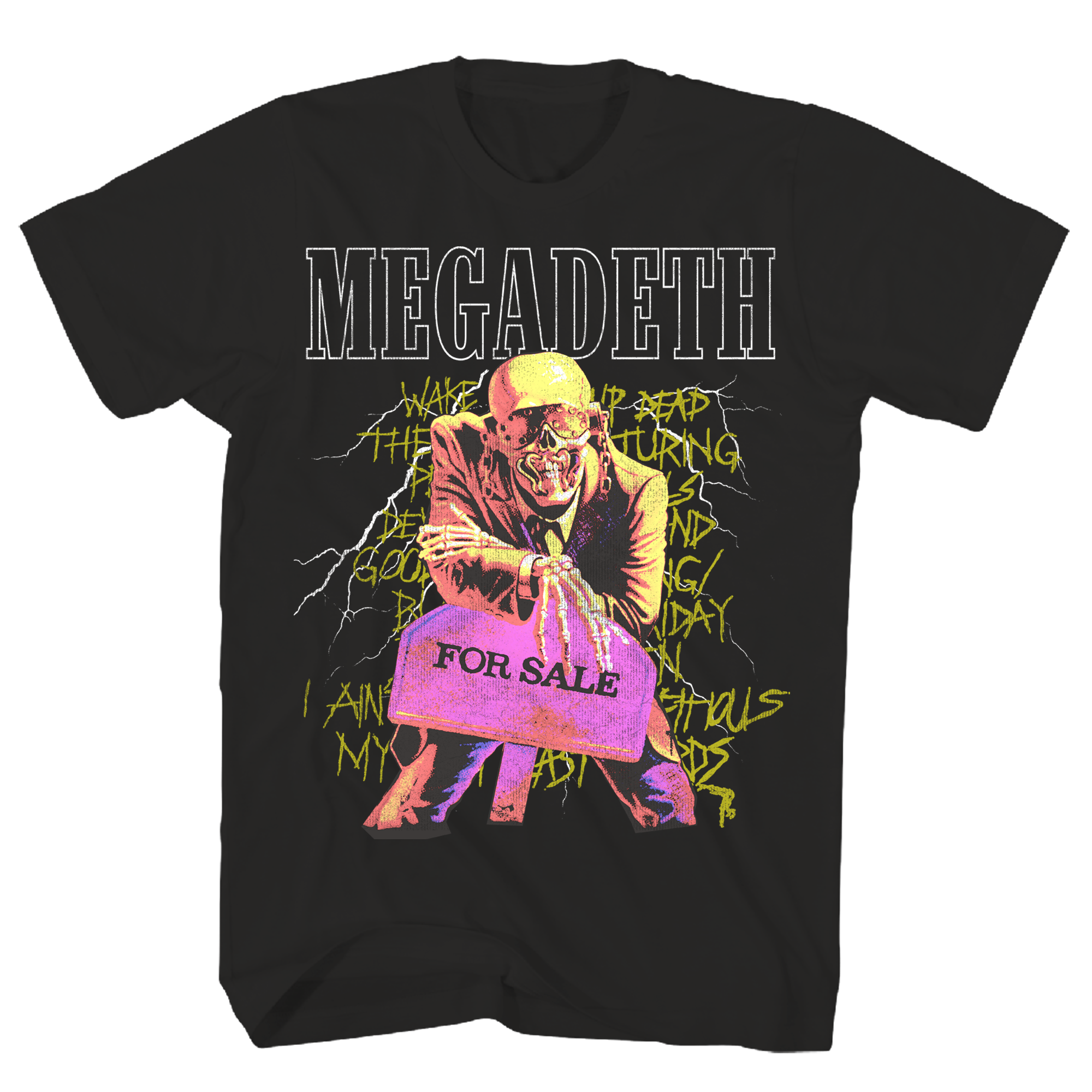 MEGADEATH FOR SALE BLACK T-SHIRT