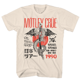 MOTLEY CRUE 1990 DR FEELGOOD KANJI NATURAL T-SHIRT