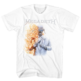 MEGADEATH FLAME VIC WHITE T-SHIRT