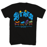 WEEZER SAY IT AIN'T SO SKATEBOARD DOGS BLACK T-SHIRT