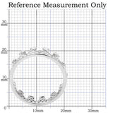 TS011 - Rhodium 925 Sterling Silver Ring with AAA Grade CZ  in Clear - Alamode