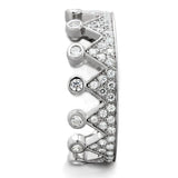 TS011 - Rhodium 925 Sterling Silver Ring with AAA Grade CZ in Clear - Alamode - Flyclothing LLC