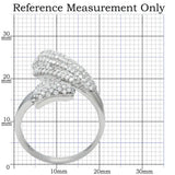 TS014 - Rhodium 925 Sterling Silver Ring with AAA Grade CZ in Clear - Alamode - Flyclothing LLC