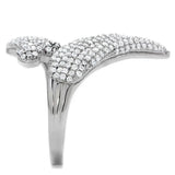 TS014 - Rhodium 925 Sterling Silver Ring with AAA Grade CZ in Clear - Alamode - Flyclothing LLC