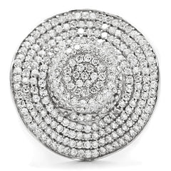 TS015 - Rhodium 925 Sterling Silver Ring with AAA Grade CZ  in Clear