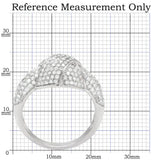 TS016 - Rhodium 925 Sterling Silver Ring with AAA Grade CZ in Clear - Alamode - Flyclothing LLC