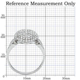 TS017 - Rhodium 925 Sterling Silver Ring with AAA Grade CZ in Clear - Alamode - Flyclothing LLC